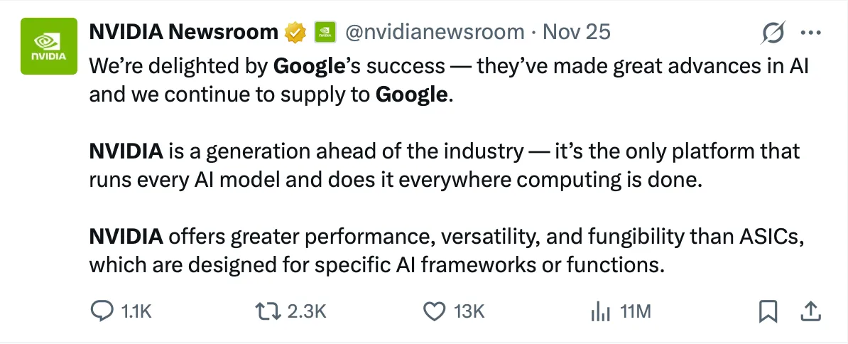 Google TPU Nvidia Answer