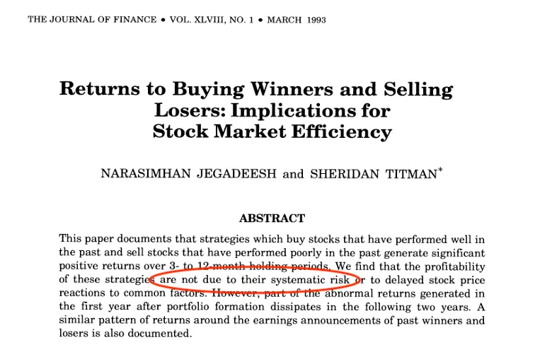 Returns-to-Buying-Winners-and-Selling-Losers-Implications-for-Stock-Market-Efficiency